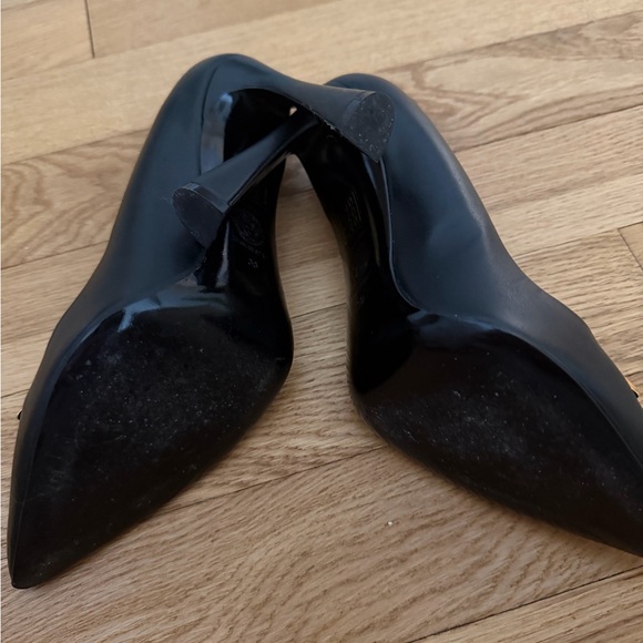 Versace Black Heels with Gold Medusa Detail - Picture 3 of 3